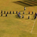 Hundreds of performers enters the field 